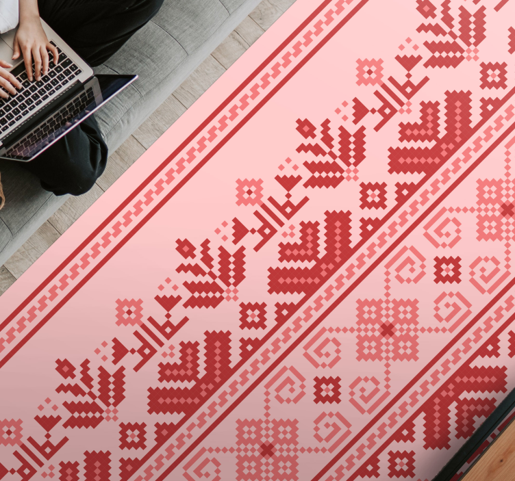 Tautodailės etninis vinilinis kilimas - „Tenstickers“