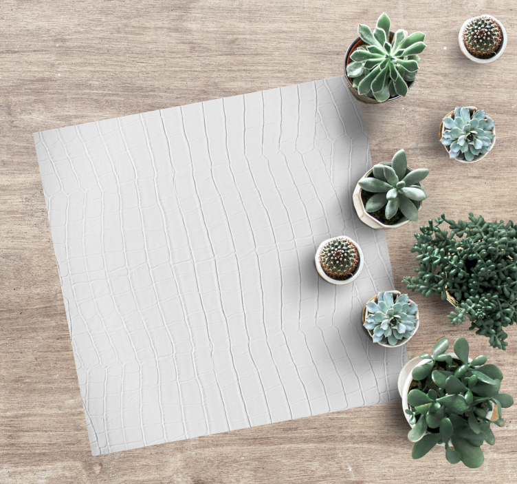 Tekstūrinis vinilinis kilimas baltos krokodilo odos - „Tenstickers“