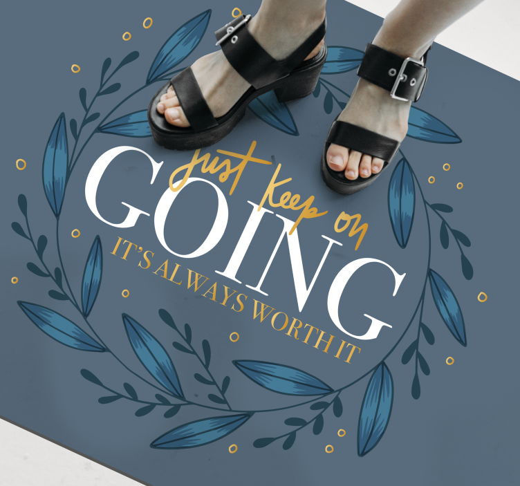 Tiesiog tęsk vinilo kilimėlas su frazėmis - „Tenstickers“