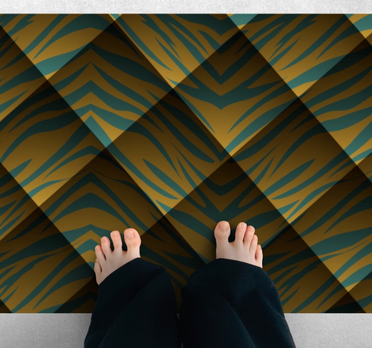 Tigro juostelės koncepcija gyvūnų spaudos vinilo kilimėlis - „Tenstickers“