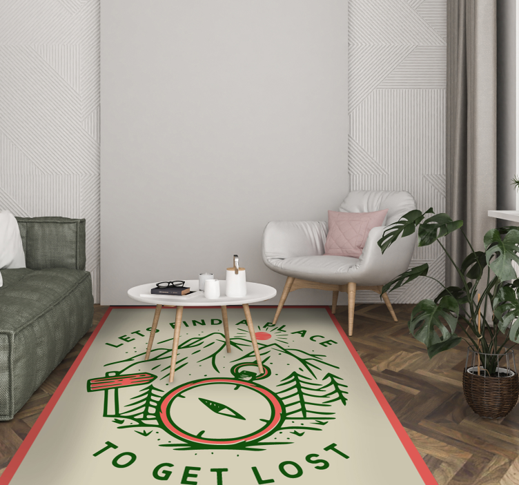 Tyrinėkite nuotykių kompasą vinilo kilimėlas su frazėmis - „Tenstickers“