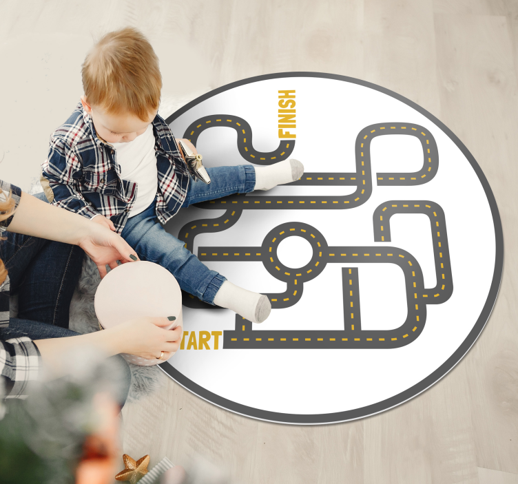 įspūdingas apvalus vaikų vinilo kilimėlis su miestu - „Tenstickers“