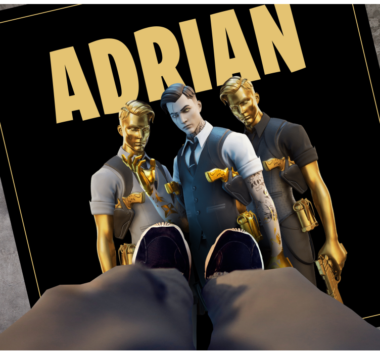 Vaizdo žaidimų auksinis žmogaus miegamojo kilimas - „Tenstickers“