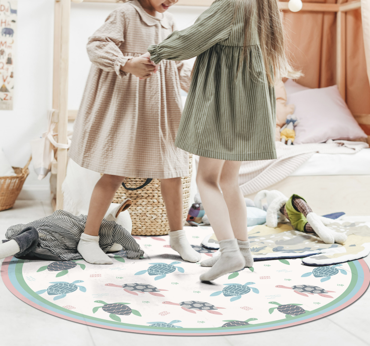 Vėžlių žaidimų ratas vinilinis kilimėlis - „Tenstickers“