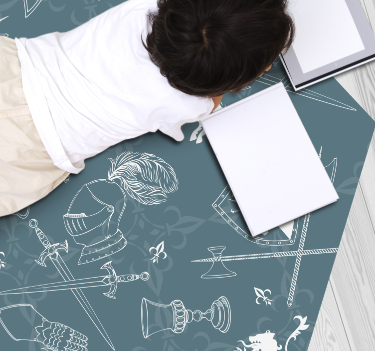 Viduramžių riterystė žaidimų dizaino vinilo kilimėlis - „Tenstickers“