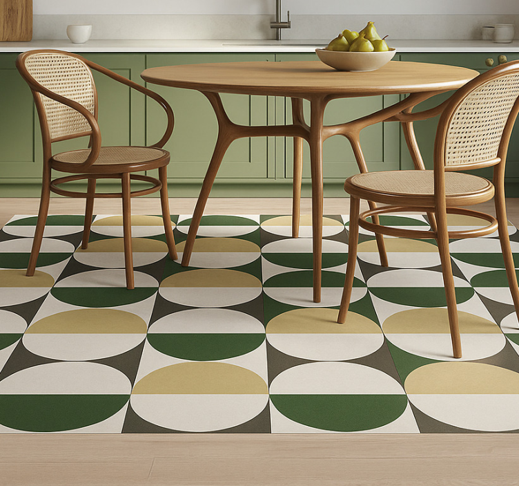 Vidurio amžiaus apskritas raštas valgomosios kambario kilimas - „Tenstickers“