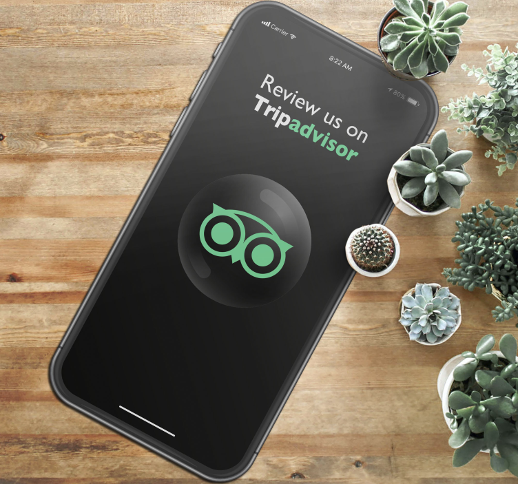 Vinilo kilimas išparduodamas įvertinkite mus tripadvisor. - „Tenstickers“