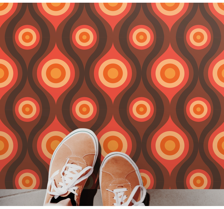 Vintažinis apskritimo motyvas mozaikinė vinilo kilimėlė - „Tenstickers“