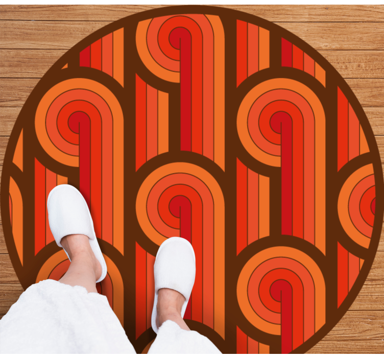 Apskritimo formos vinilo kilimėlis su vintage motyvu - „Tenstickers“