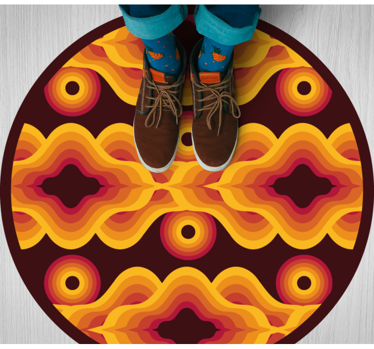 Vintažinis spiralinis motyvas mozaikinė vinilo kilimėlė - „Tenstickers“