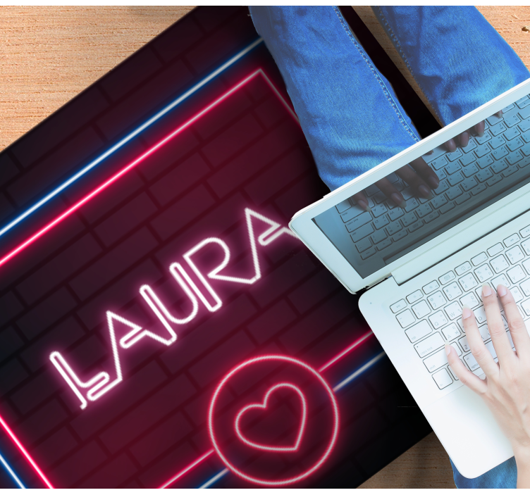 Vinyl kilimėlis su vardu neoninė meilė - „Tenstickers“