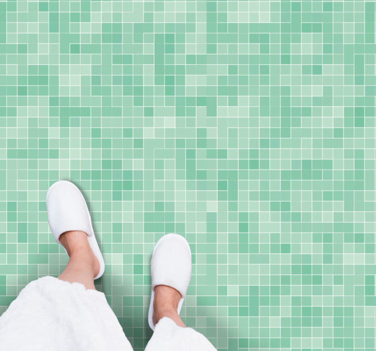 Vinyliniai kilimas su plytelių imitacija mėtų mozaika - „Tenstickers“