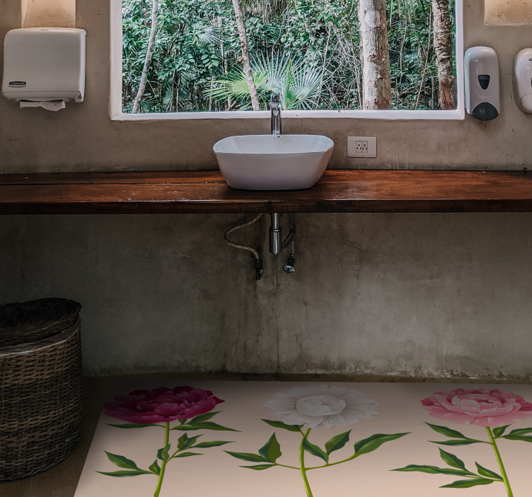 Vonios kambario vinilo kilimėlis elegantiškame trio - „Tenstickers“