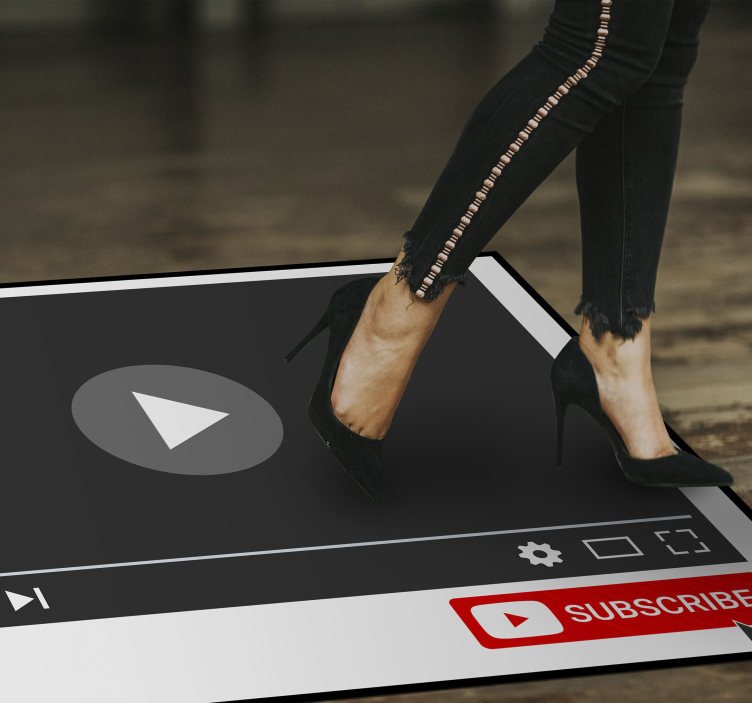 „youtube“ prenumeratos mygtuko pasirinktinis vinilo kilimas - „Tenstickers“