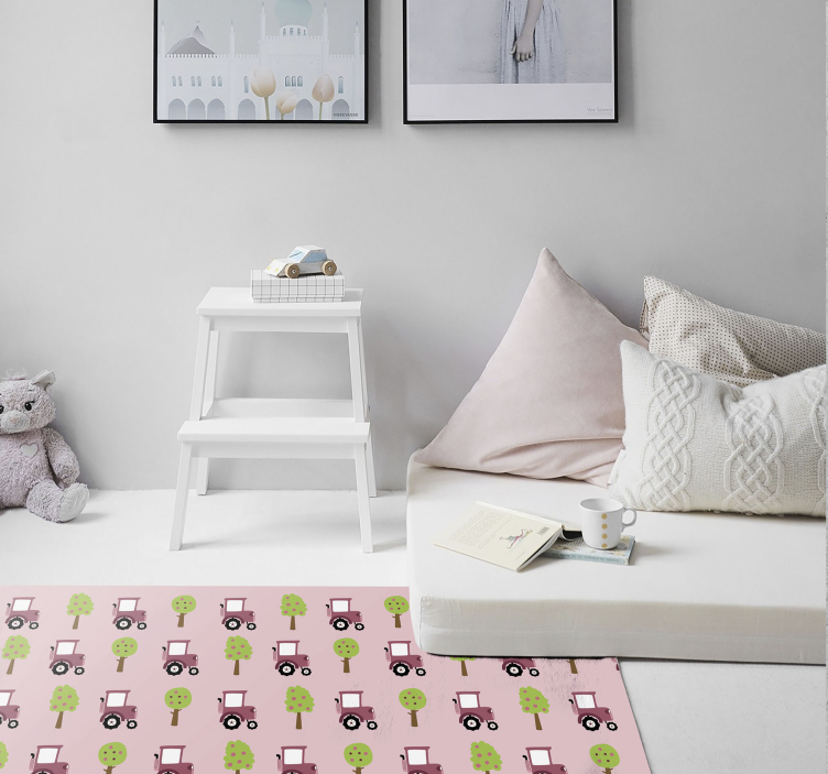 žaismingas sunkvežimių modelis vaikų vinilinė kilimėlė - „Tenstickers“