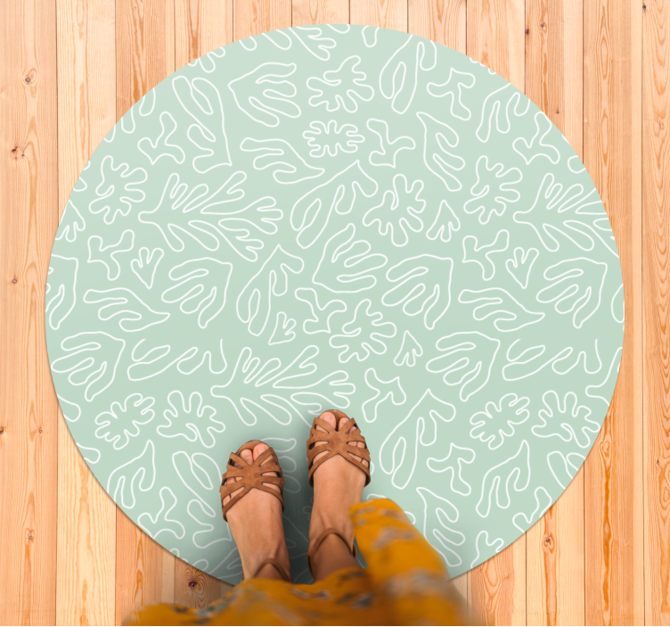 žalia mintis jūros dumblių apskritas kilimas - „Tenstickers“