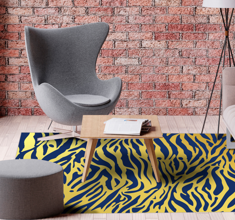 Zebro juostos koncepcija gyvūnų spaudos vinilo kilimėlis - „Tenstickers“