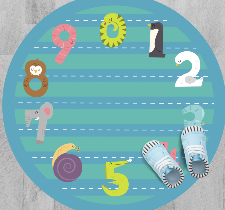 žiedinė lenktynių trasa vaikų vinilinė kilimėlė - „Tenstickers“