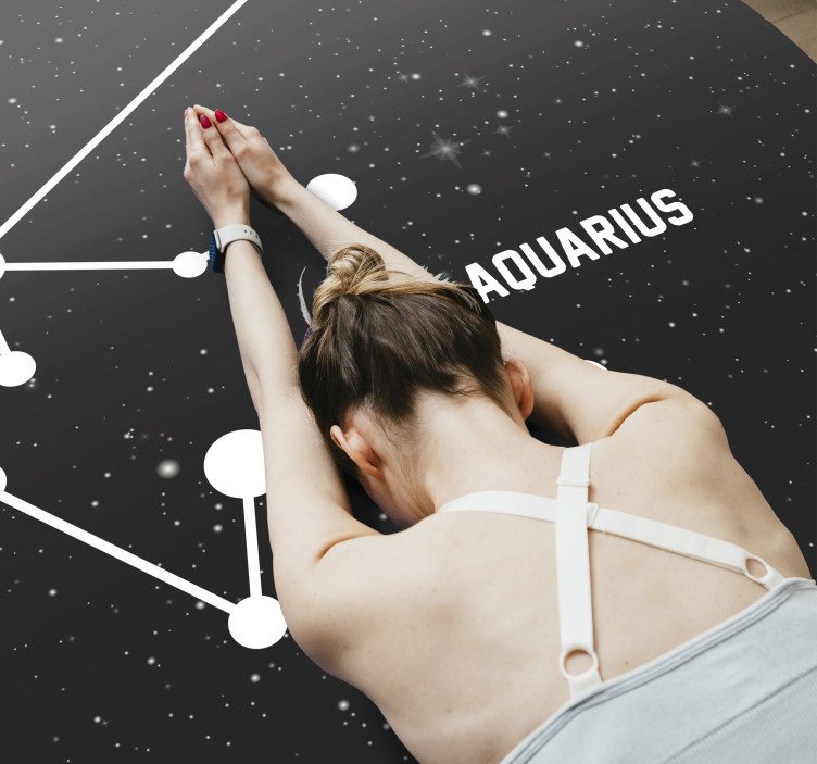 Zodiako ženklo „aquarius“ šiuolaikinis vinilinis kilimas - „Tenstickers“