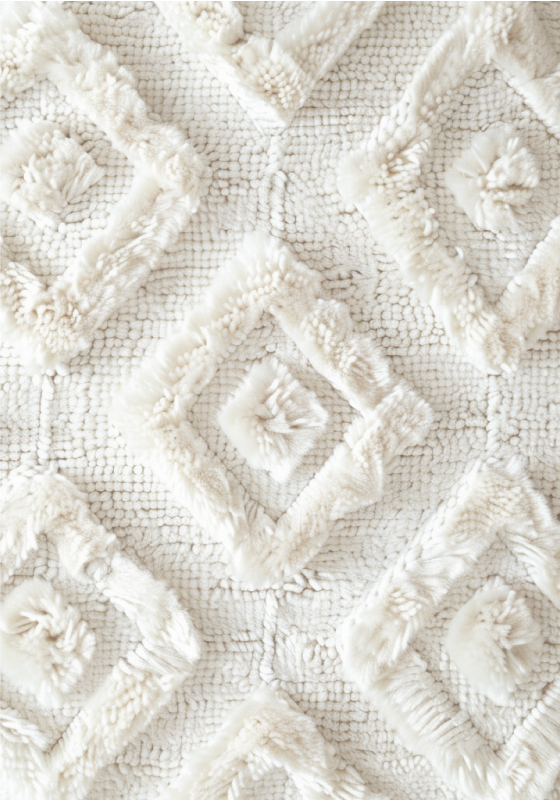 Deimantinis raštas balta kilimėlė - „Tenstickers“