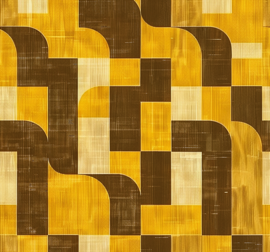 Art deco stilius geltonas kilimas - „Tenstickers“