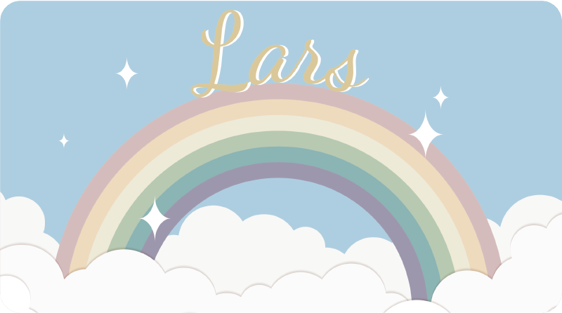 Pritaikyta vaivorykštė vinyl kilimėlis su vardu - „Tenstickers“