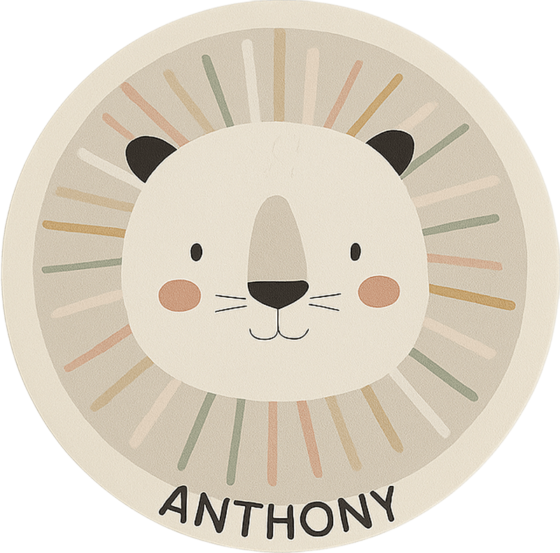 Pasirinktinis smėlio spalvos liūtas vinilinis kilimėlis - „Tenstickers“