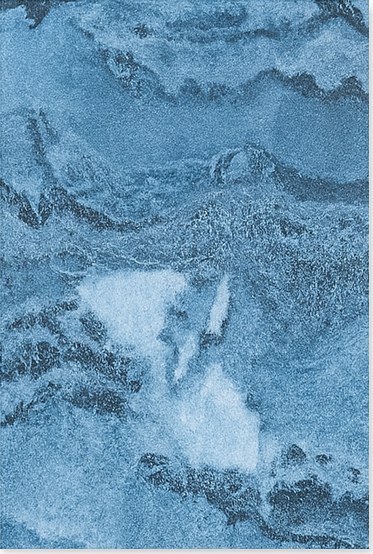 Giliai mėlyna tekstūra Marmurinis vinilo kilimas - „Tenstickers“