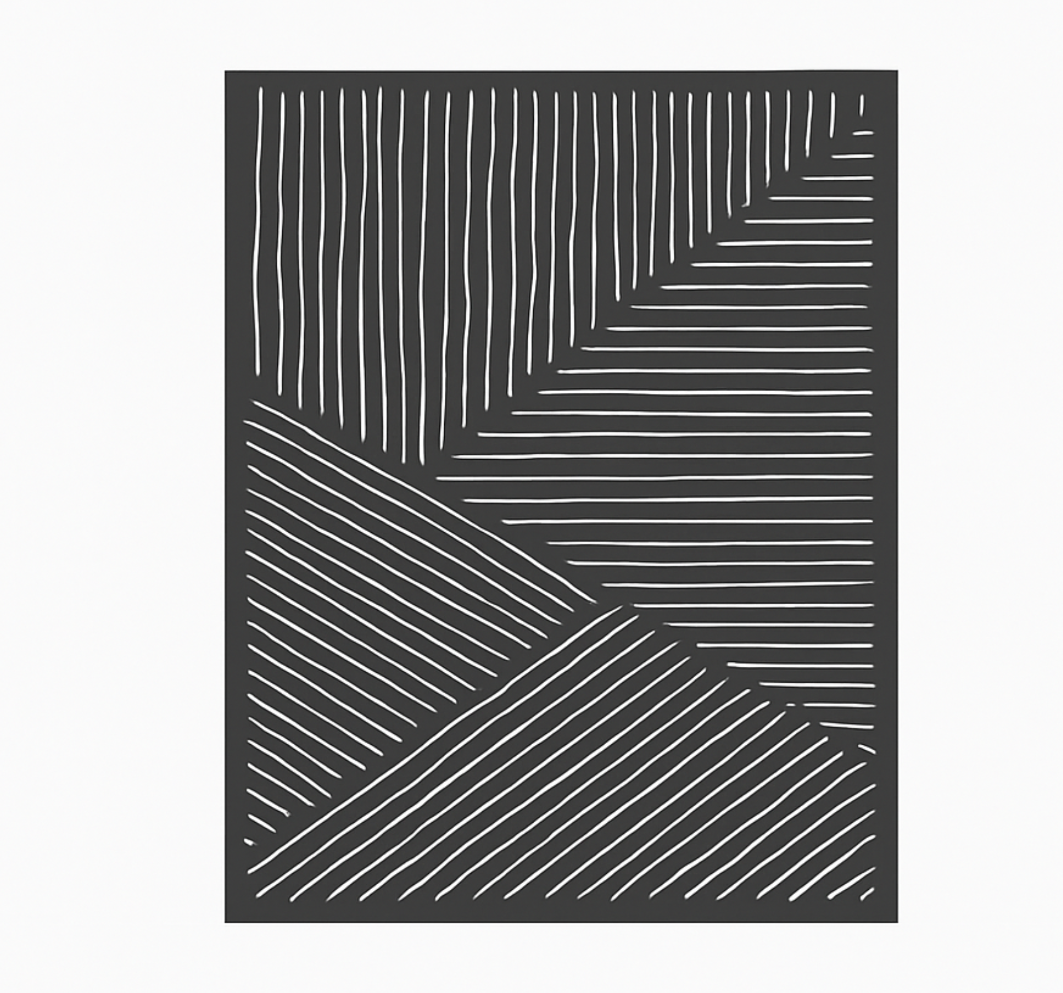 Baltos banguotos linijos kilimas virtuvei - „Tenstickers“