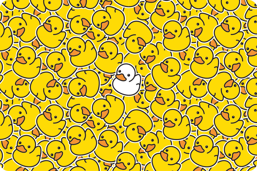 Gyvūnų vinilo kilimėlis mielas baltas ančiukas - „Tenstickers“