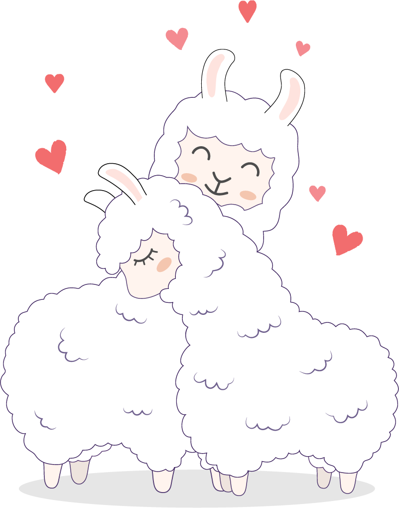 Gyvūnų vinilo kilimėlis mylintiems lamos - „Tenstickers“