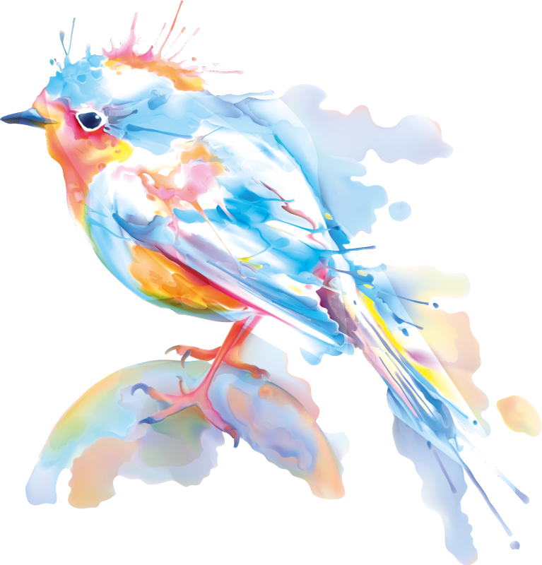 Paukščių purškimo gyvūnų vinilo kilimėlis - „Tenstickers“