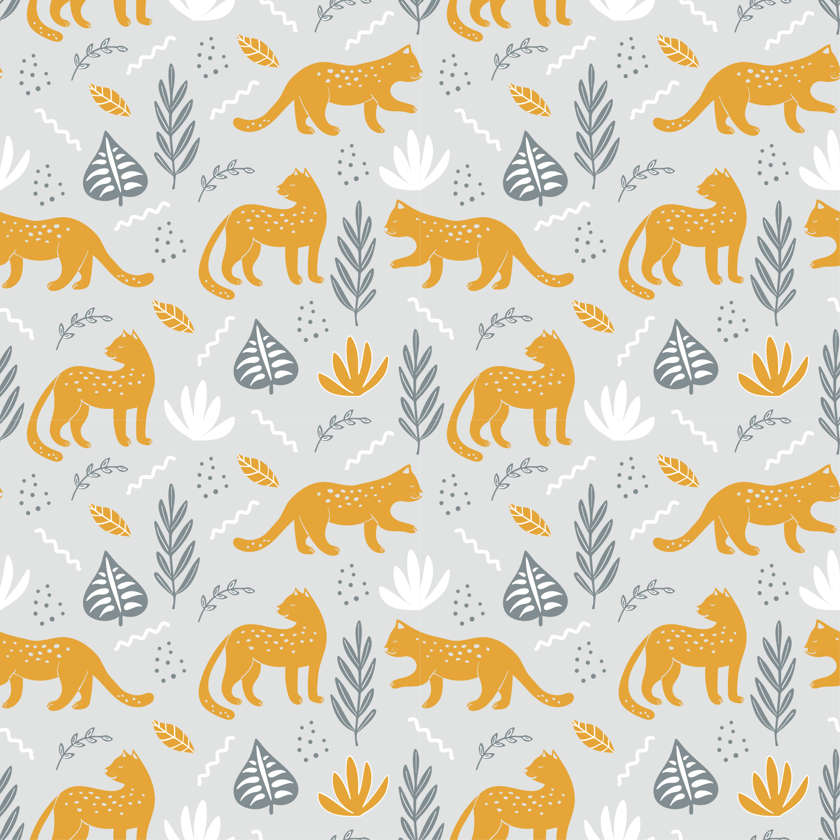 Gyvūnų vinilo kilimėlis leopardų žingsnių raštu - „Tenstickers“