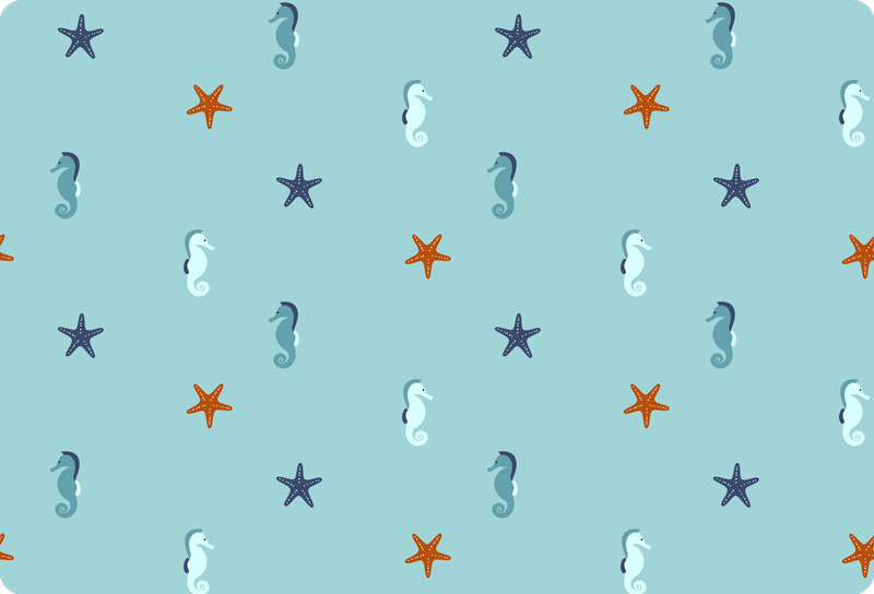 Gyvūnų vinilo kilimėlis jūrinio stiliaus - „Tenstickers“