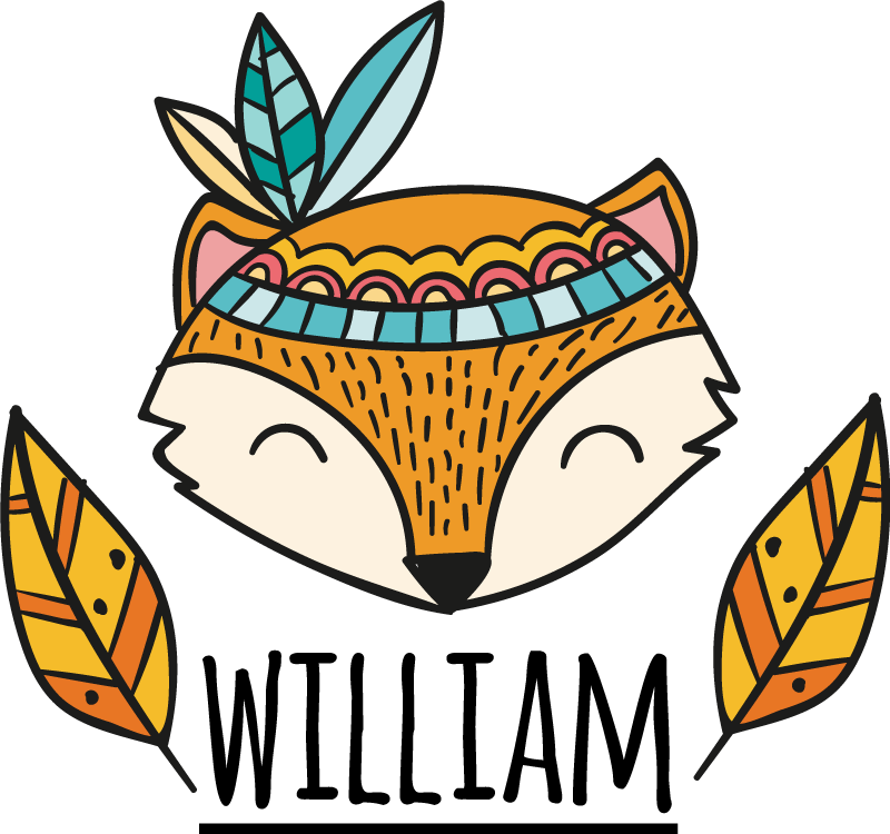 Gyvūnų vinilo kilimėlis su asmeniniu šiaurės lapinu - „Tenstickers“