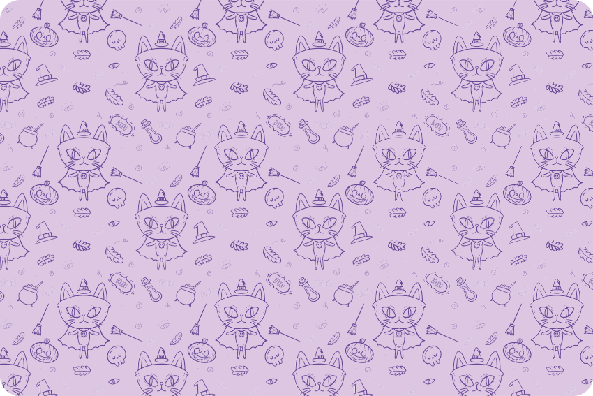 Gyvūnų vinilo kilimėlis su raganos kate karikatūra - „Tenstickers“