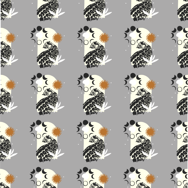 Gyvūnų vinilo kilimėlis juodojo leopardinio mėnulio raštu - „Tenstickers“