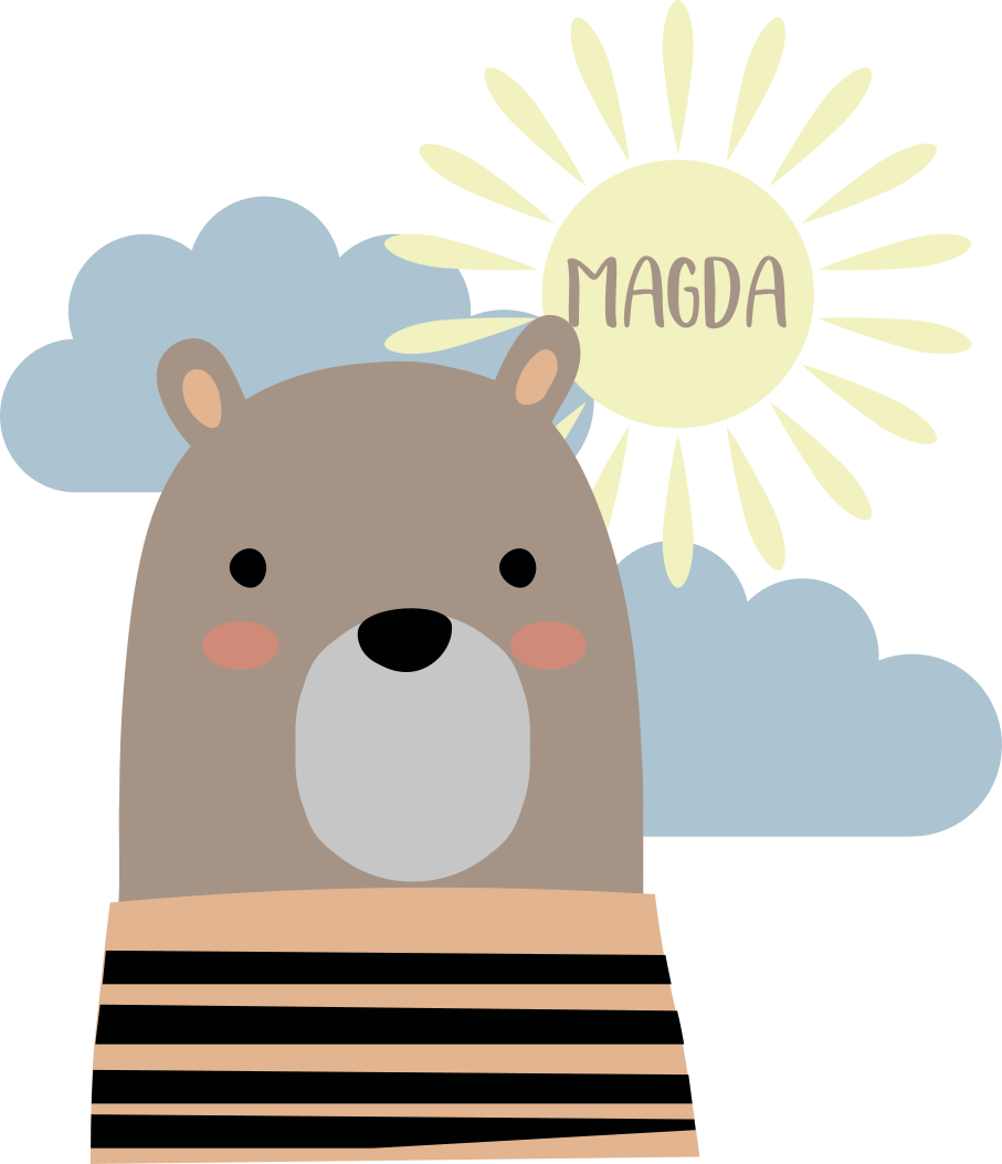 Gyvūnų vinilo kilimėlis pritaikomas rudas lokys - „Tenstickers“