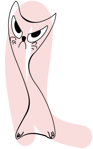 Gyvūnų vinilo kilimėlis piktas siluetas - „Tenstickers“