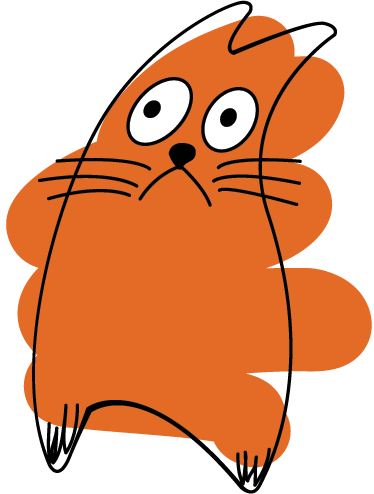 Gyvūnų vinilo kilimėlis oranžinė originali siluetas - „Tenstickers“