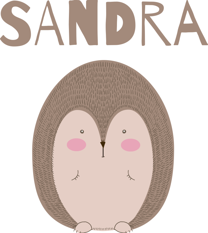 Gyvūnų vinilo kilimėlis su mielu ežiuku - „Tenstickers“