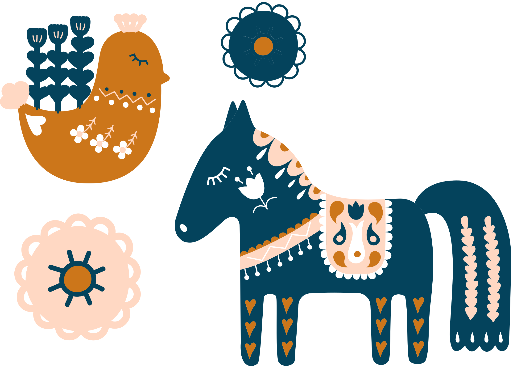 Gyvūnų vinilo kilimėlis spalvingas liaudies gyvūnas - „Tenstickers“