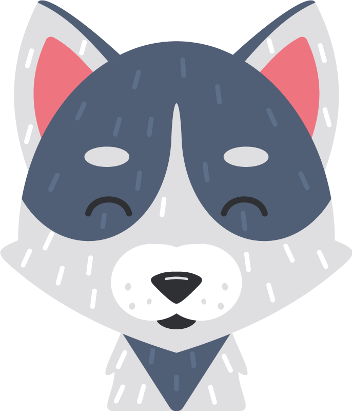 Gyvūnų vinilo kilimėlis laimingos gyvūnų veido - „Tenstickers“