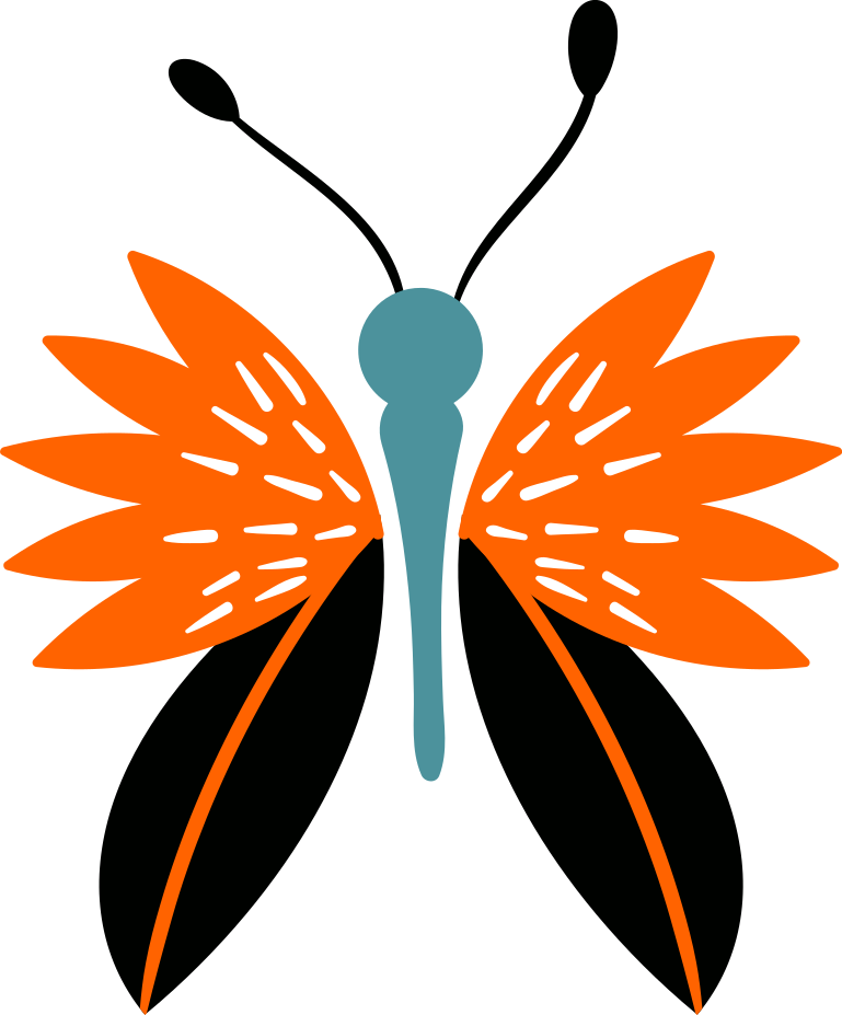 Gyvūnų vinilo kilimėlis spalvingų drugelių akcentas - „Tenstickers“