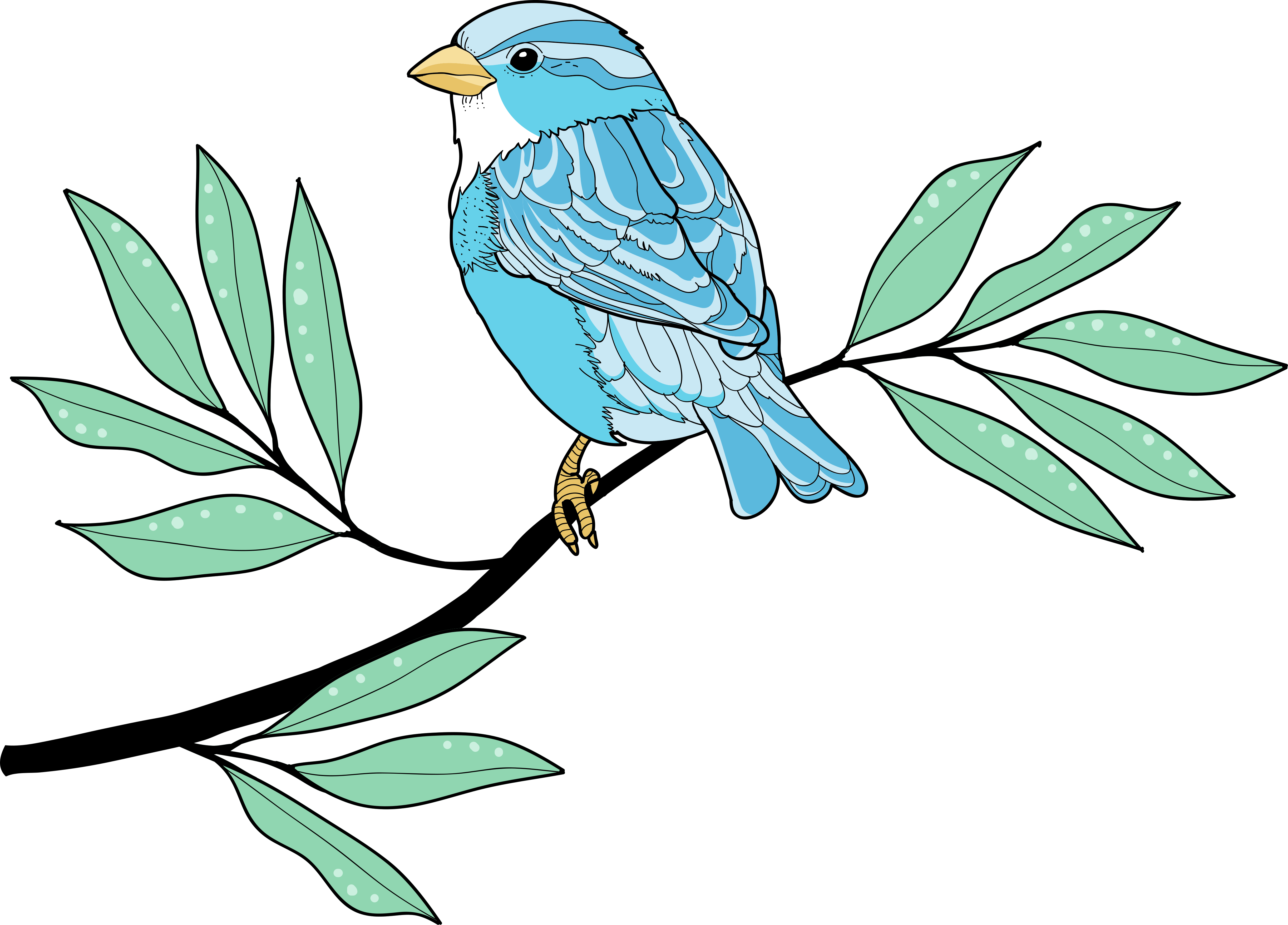 Gyvūnų vinilo kilimėlis mėlynu plunksnuotu paukščiu - „Tenstickers“