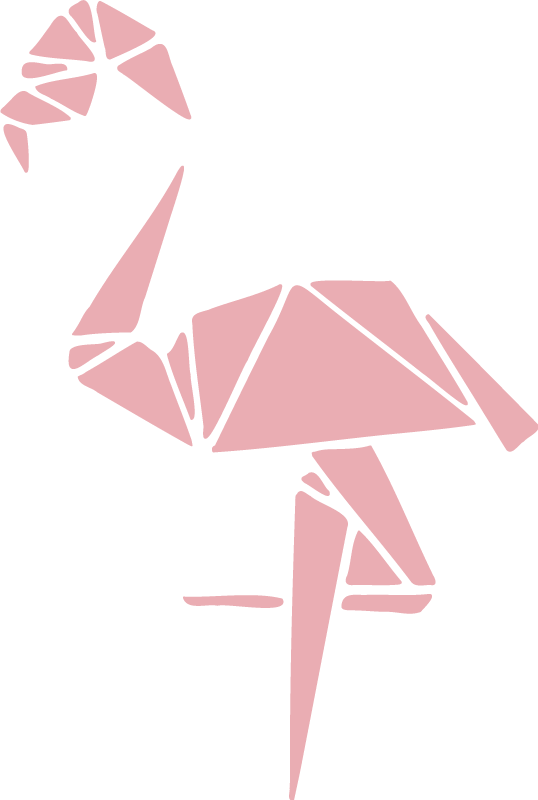 Gyvūnų vinilo kilimėlis su stilingu flamingo dizainu - „Tenstickers“