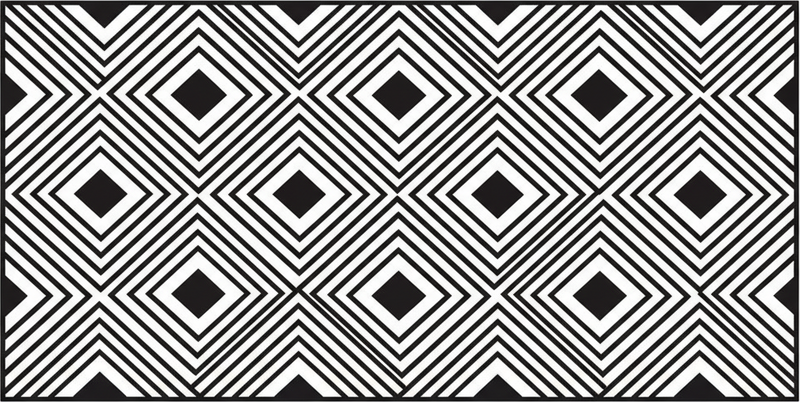 Kilimas virtuvei drąsiu deimantų tinkleliu - „Tenstickers“