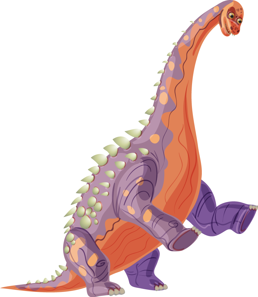 Gyvūnų vinilo kilimėlis spalvingas dinozauras - „Tenstickers“