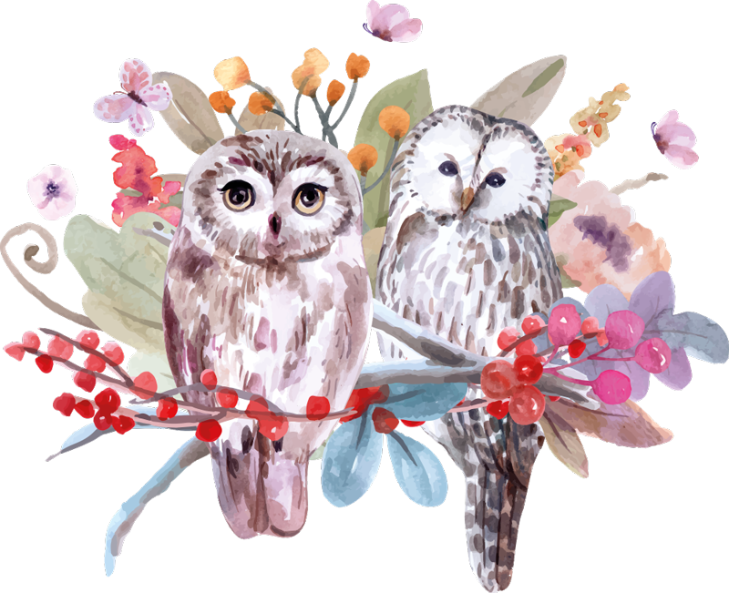 Gyvūnų vinilo kilimėlis pelėdos gamtoje - „Tenstickers“