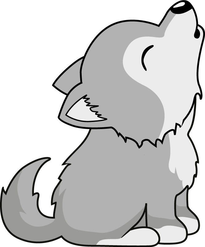 Gyvūnų vinilo kilimėlis kaukiančio šuns iliustracija - „Tenstickers“